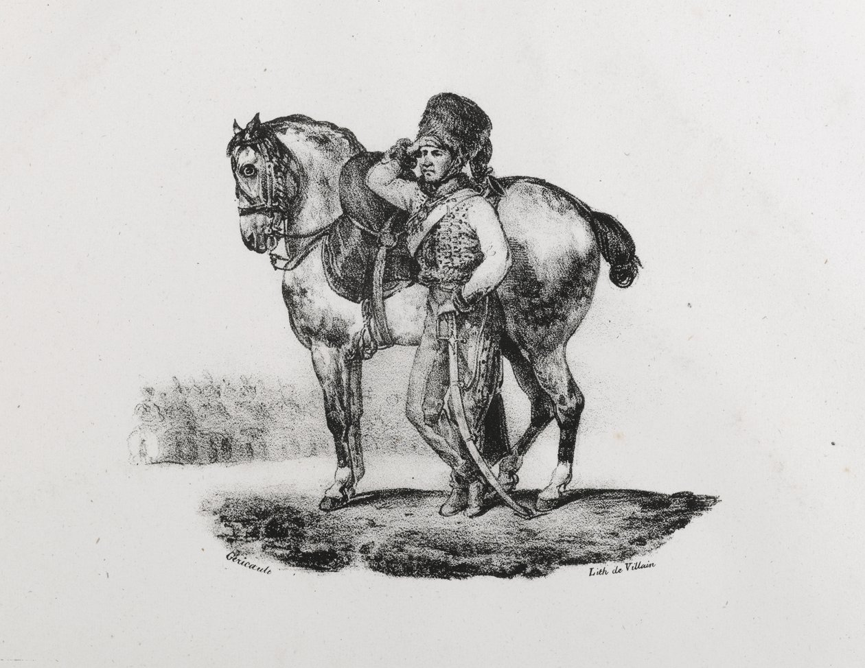 Trębacz huzarów, 1823 autorstwa Theodore Gericault