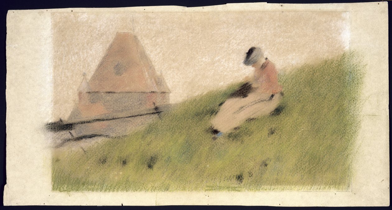 Na klifie, ok. 1887 (pastel i kreda na papierze) autorstwa Theodore Robinson