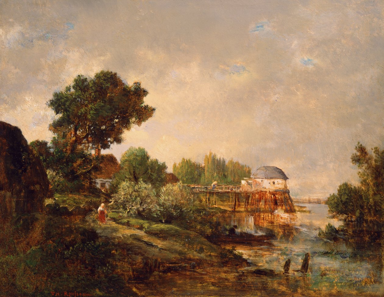 Stary Młyn w Saint-Ouen, Paryż, Francja autorstwa Pierre Etienne Theodore Rousseau