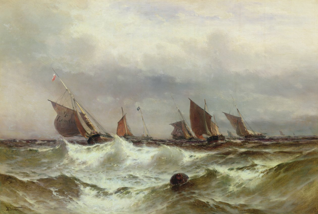 Dover Pilot i łodzie rybackie autorstwa Theodore Weber