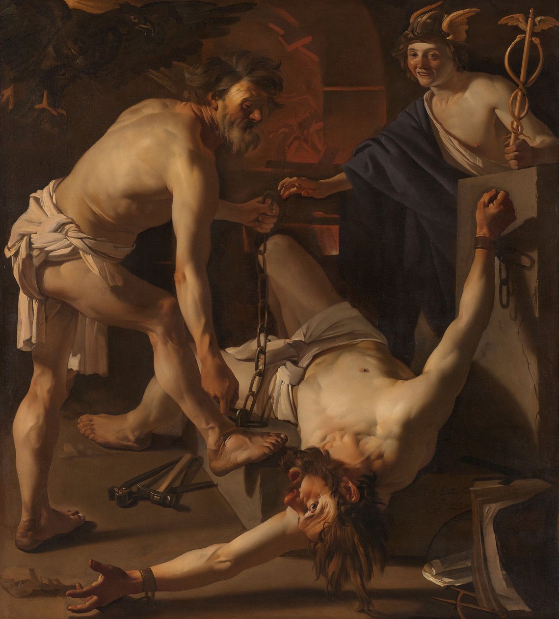 Prometeusz przykuty przez Wulkana, 1623 autorstwa Theodore van Baburen