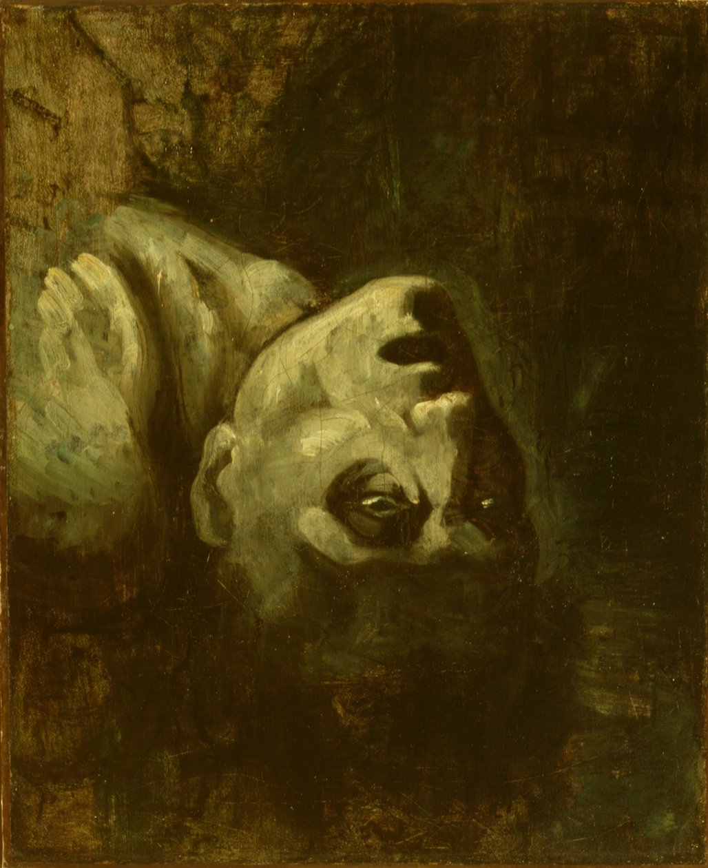 Głowa topielca, ok. 1819 (olej na papierze na płótnie) autorstwa Theodore (circle of) Gericault