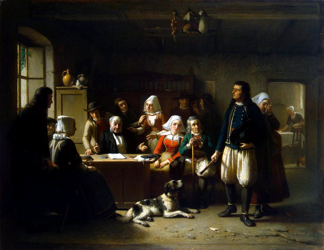 Po rozpieczętowaniu testamentu”, 1869. autorstwa Theodore Bernard de Heuvel