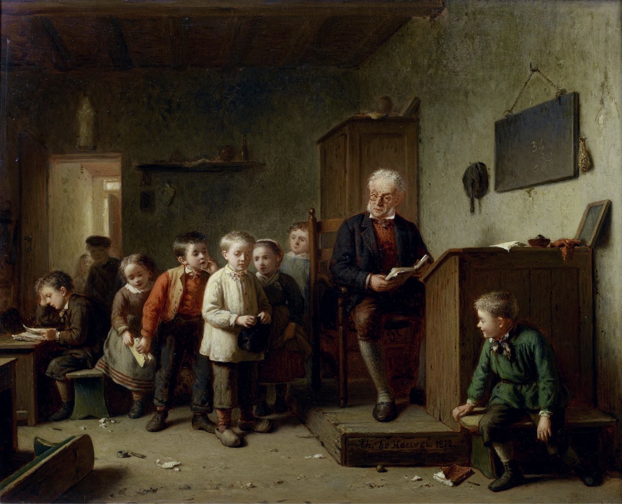 Sala lekcyjna, 1872 autorstwa Theodore Bernard de Heuvel