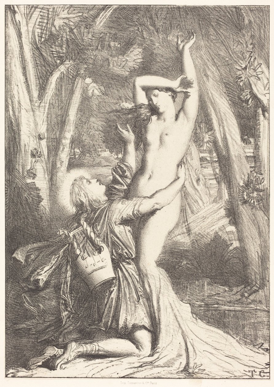 Apollo i Dafne autorstwa Théodore Chassériau