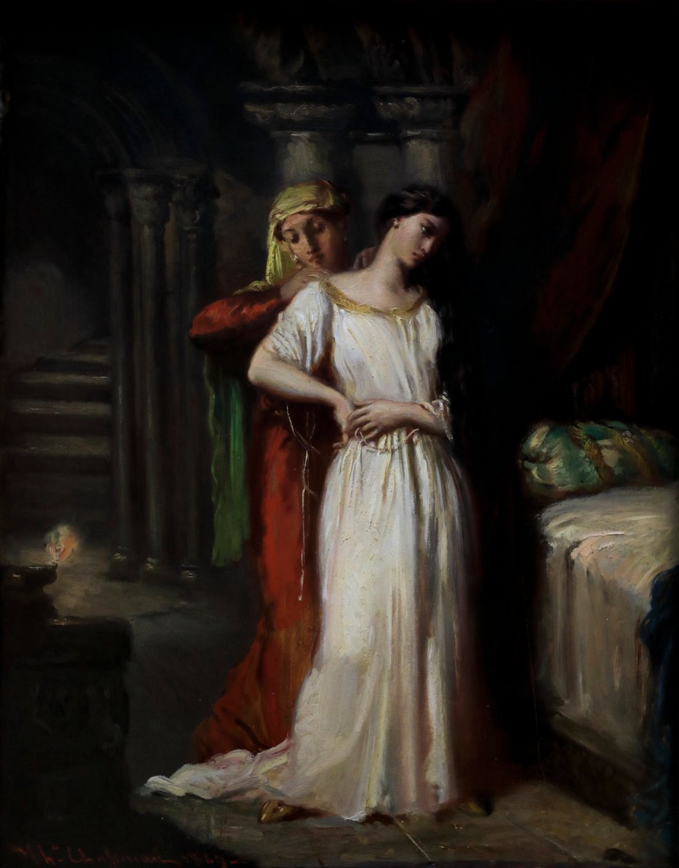 Desdemona kładzie się do łóżka autorstwa Théodore Chassériau