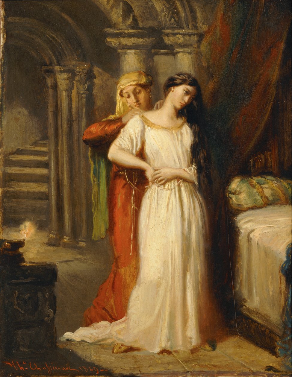 Le coucher de Desdemone - Desdemona idzie spać ... autorstwa Théodore Chassériau