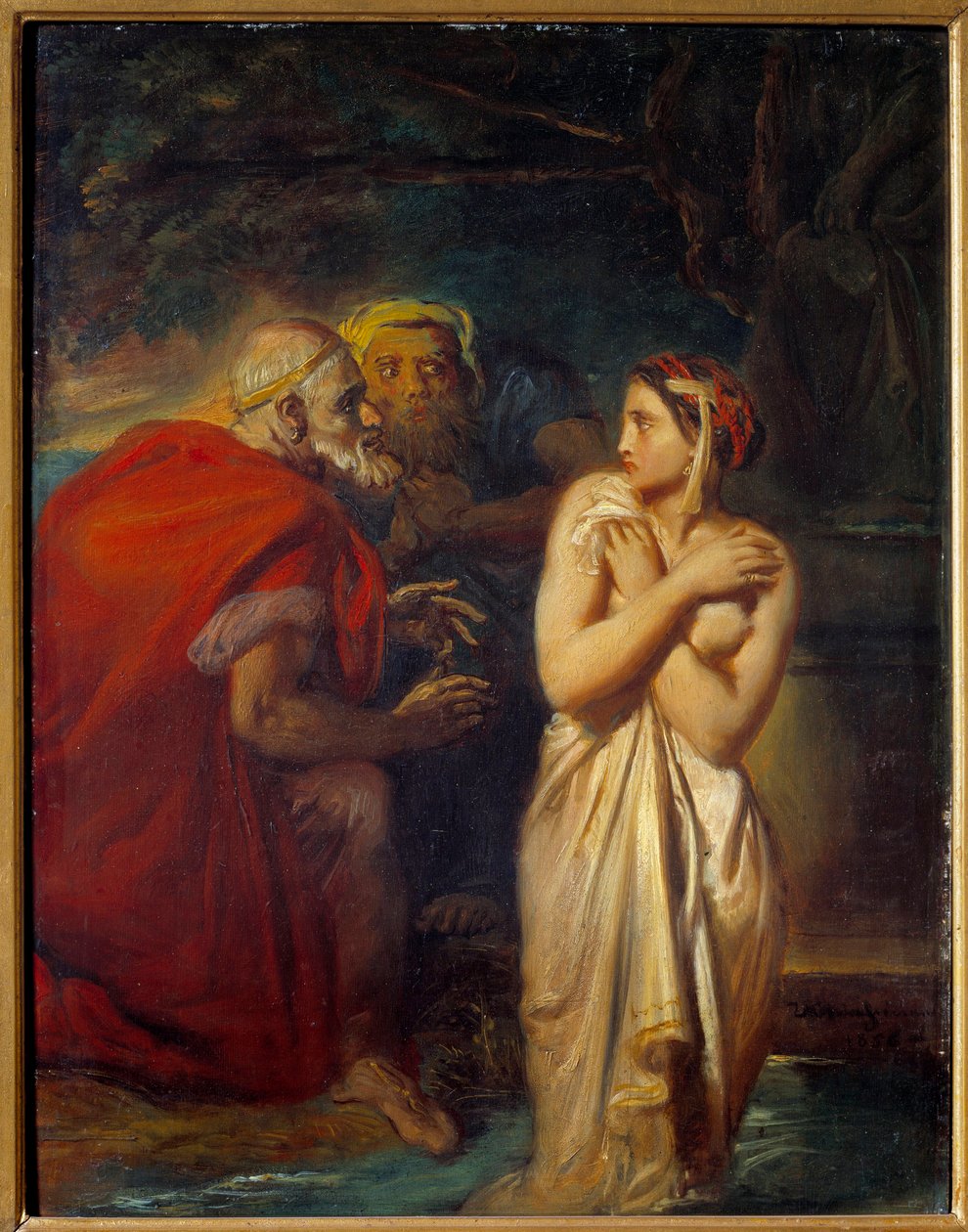 Suzanne i starsi Obraz Theodore Chasseriau (1819-1856) 1856 Nd. 0,4x0,31 m² autorstwa Théodore Chassériau