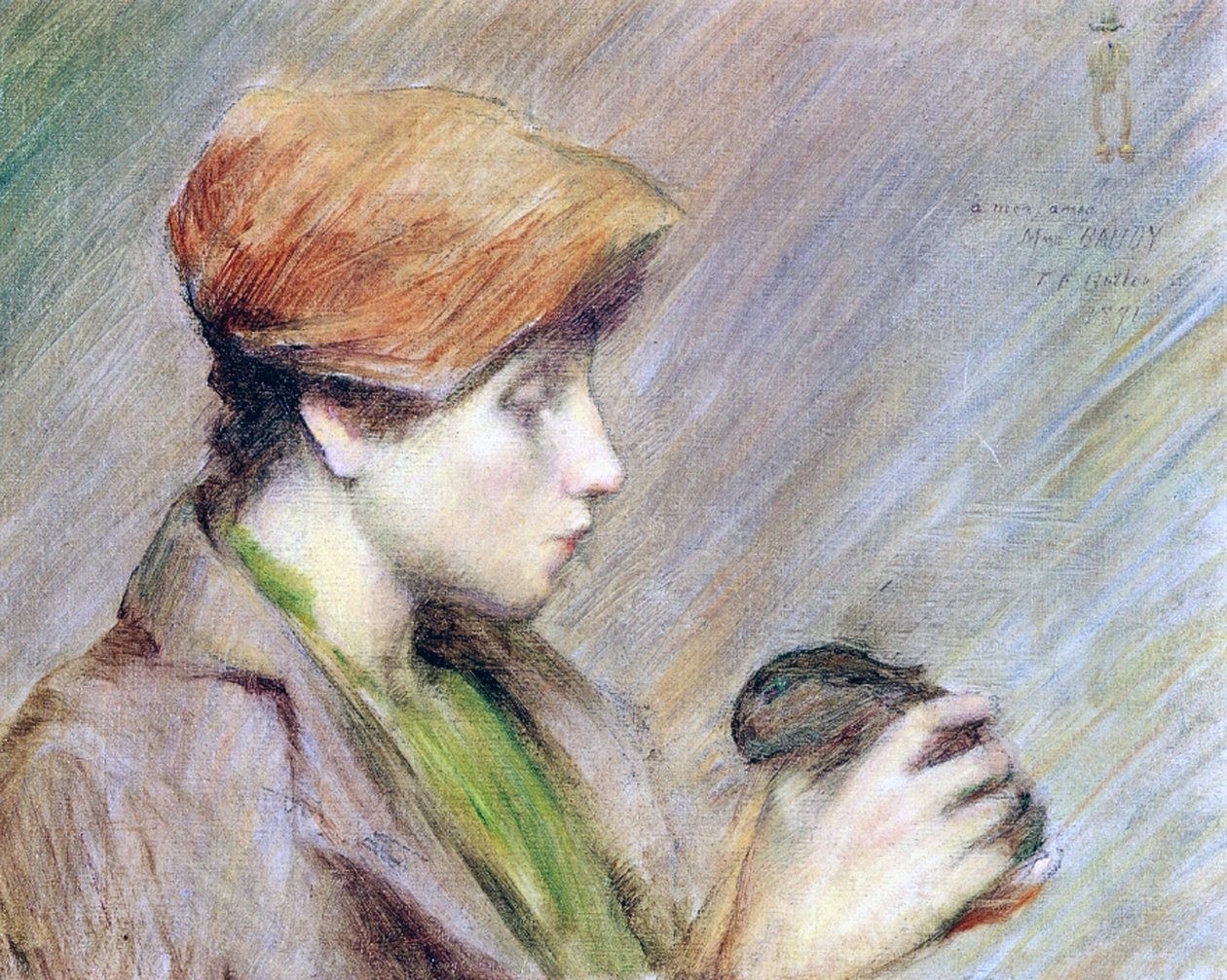 Suzanne Hoschedé z królikiem, 1891 autorstwa Theodore Earl Butler
