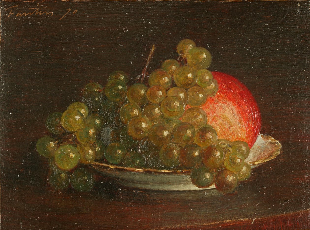 Winogrona i jabłko autorstwa Theodore Fantin Latour