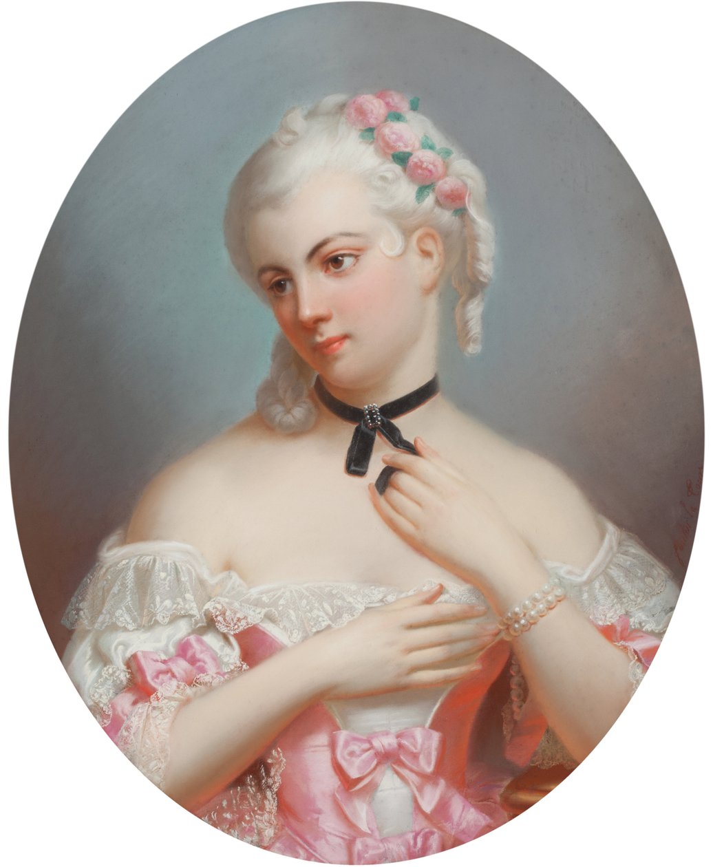 Louise Elżbieta z Francji (1727-1759), przez Fantin-Latour, Theodore (1805-1872). Pastel na papierze, I poł. XIX w. Kolekcja prywatna autorstwa Theodore Fantin Latour
