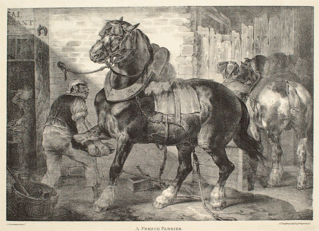 Francuski kowal podkuwacz autorstwa Theodore Gericault