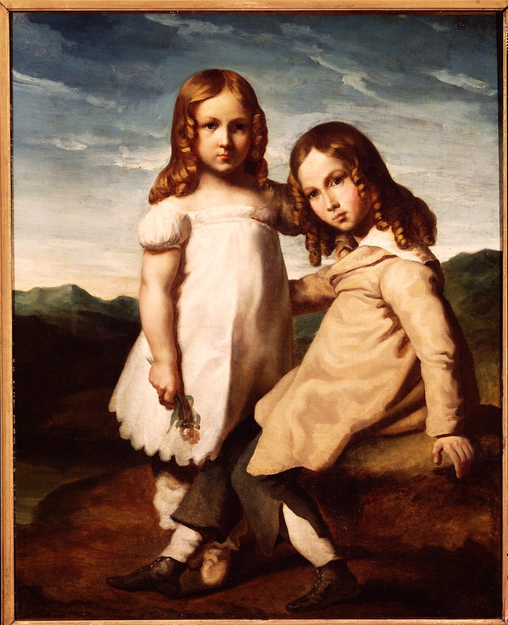 Alfred Dedreux (1810-60) jako dziecko ze swoją siostrą Elisabeth, 1816-17 autorstwa Theodore Gericault