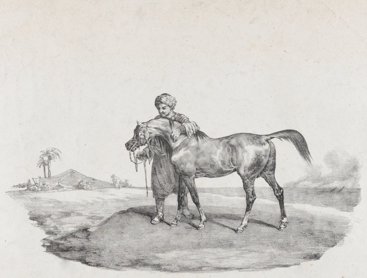 Koń arabski, 1821 autorstwa Theodore Gericault