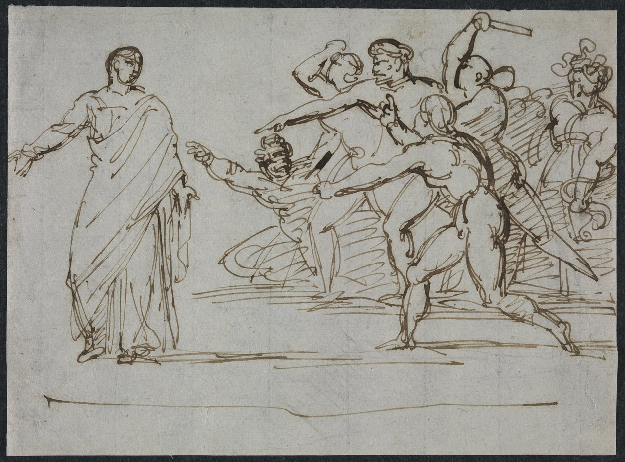 Zabójstwo Tyberiusza autorstwa Theodore Gericault