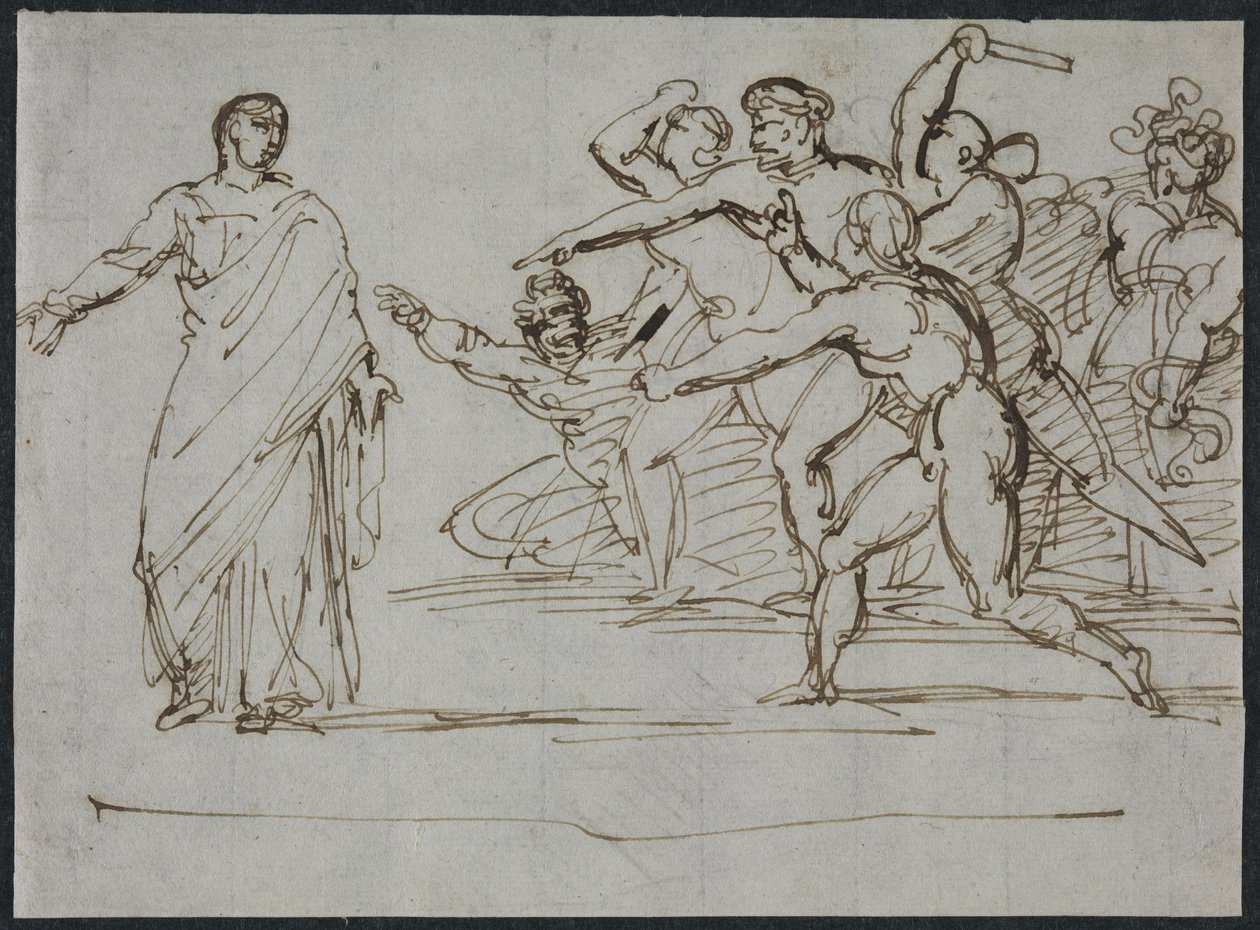 Zabójstwo Tyberiusza autorstwa Theodore Gericault