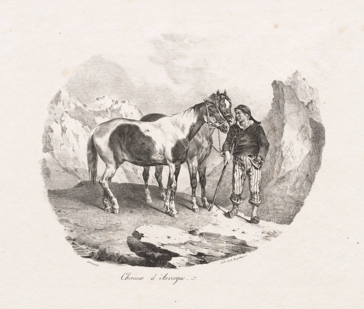 Konie z Owernii autorstwa Theodore Gericault