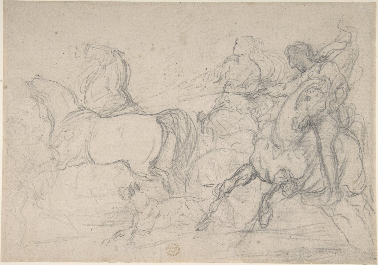 Woźnica i jeździec autorstwa Theodore Gericault