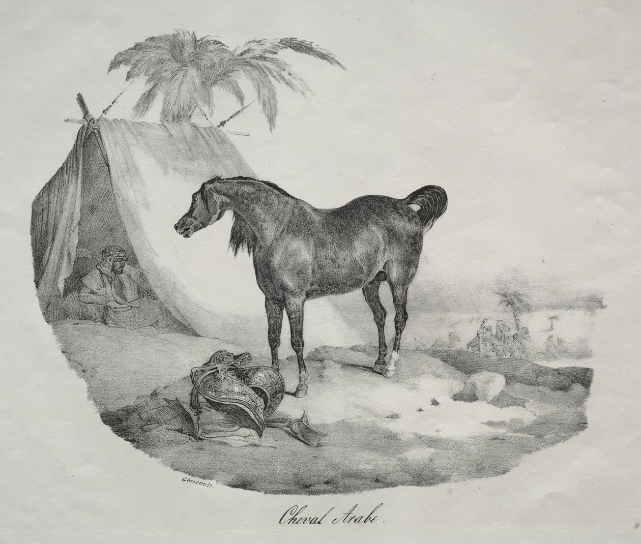 Koń arabski. autorstwa Theodore Gericault