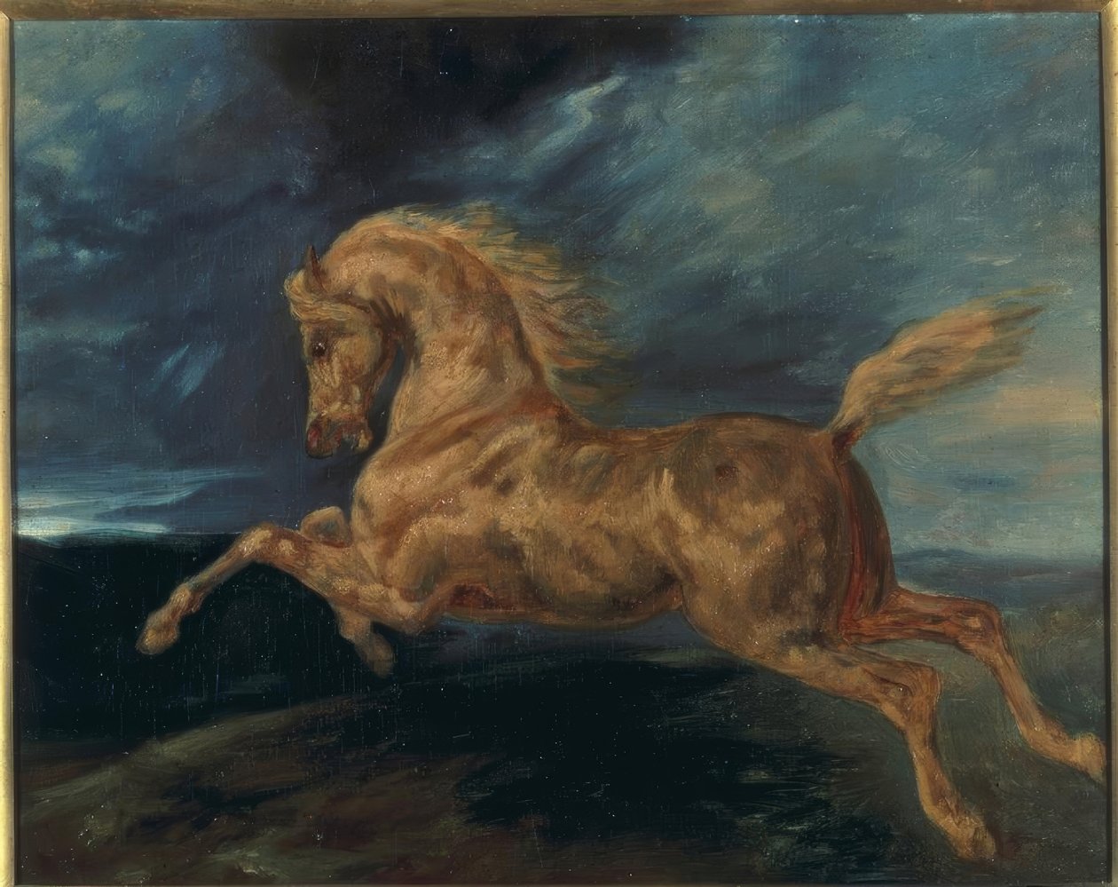 Koń przestraszony piorunem autorstwa Theodore Gericault