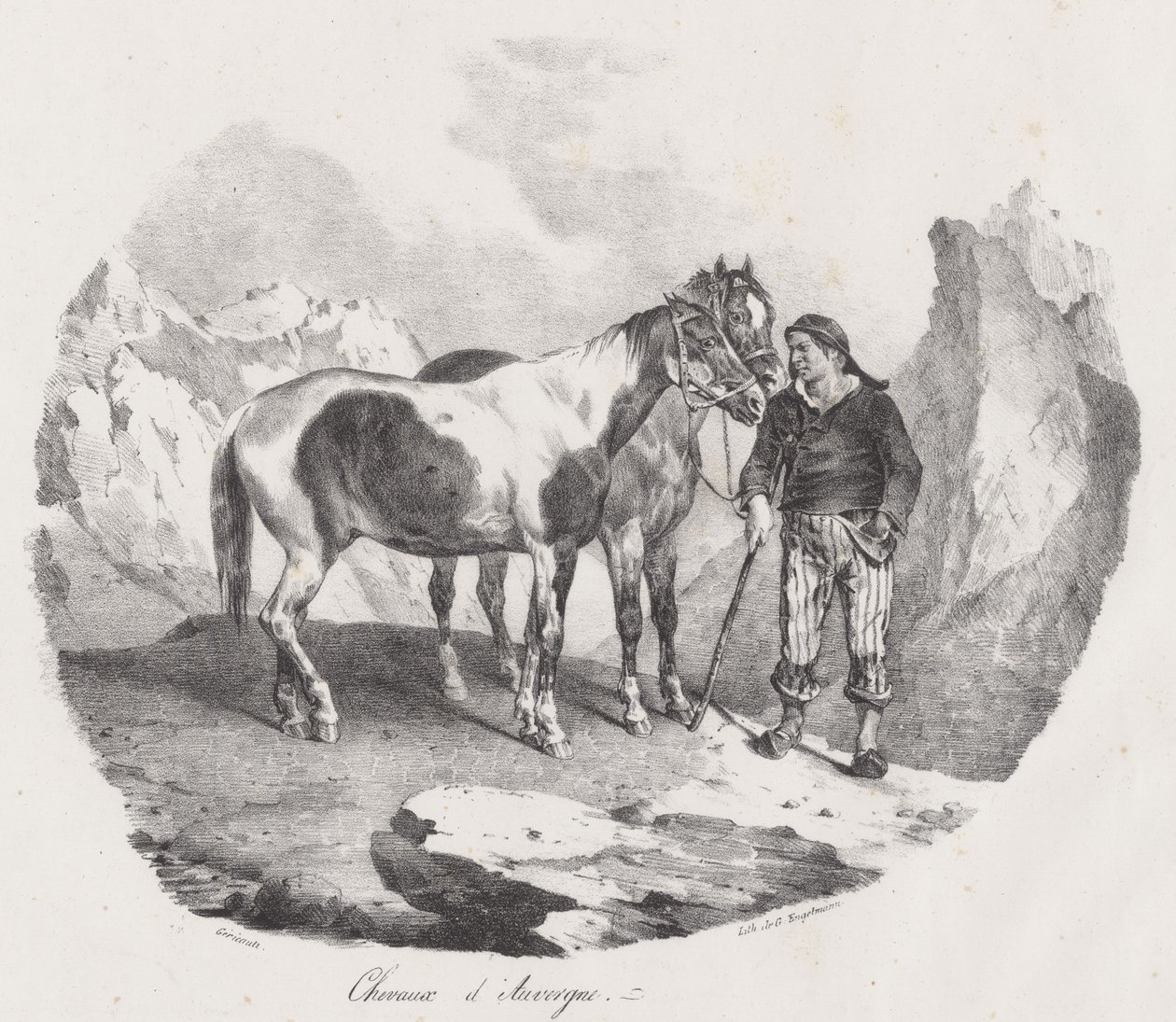Konie z Owernii (Auvergne Horses) autorstwa Theodore Gericault