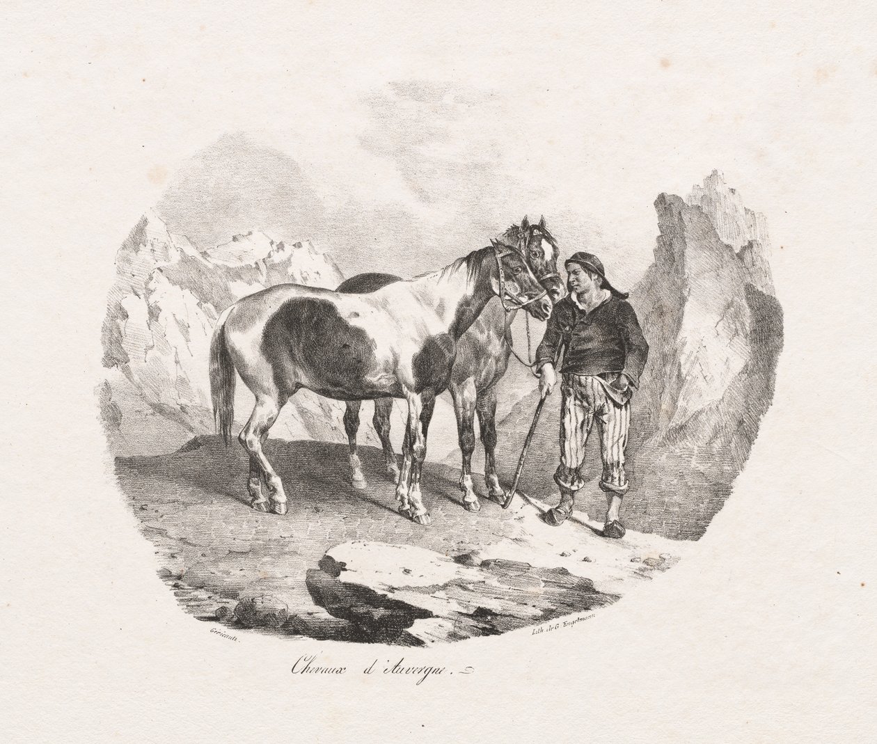 Konie Owernii autorstwa Theodore Gericault