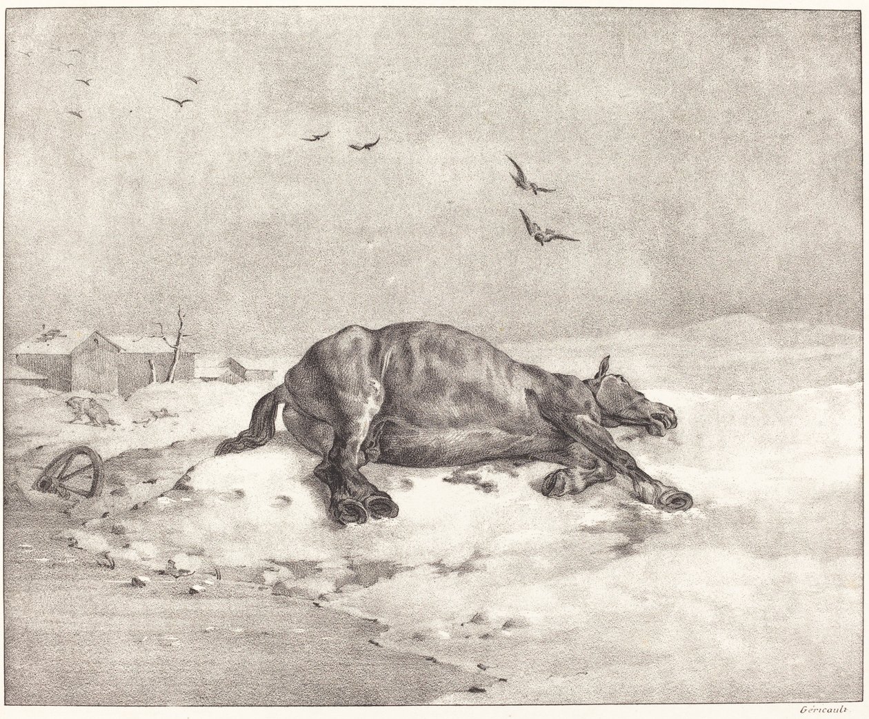 Martwy koń autorstwa Theodore Gericault