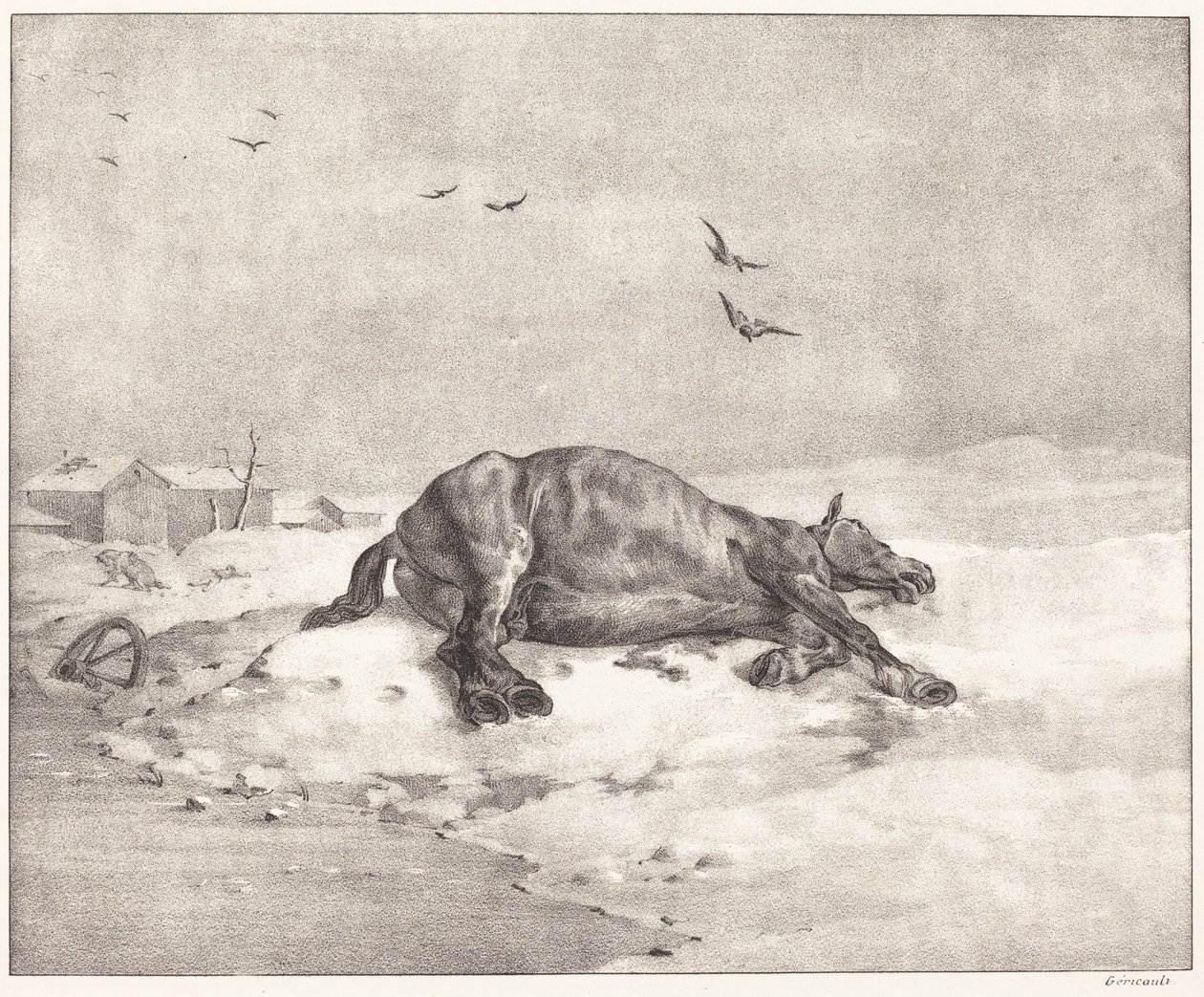 Martwy koń autorstwa Theodore Gericault