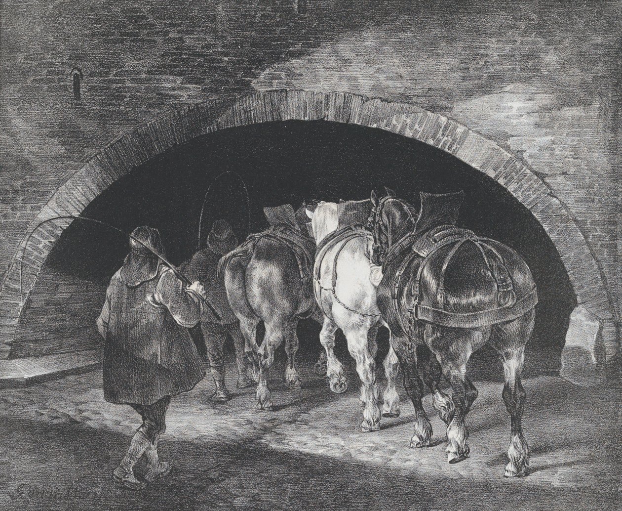 Wejście do nabrzeża Adelphi, 1821 autorstwa Theodore Gericault