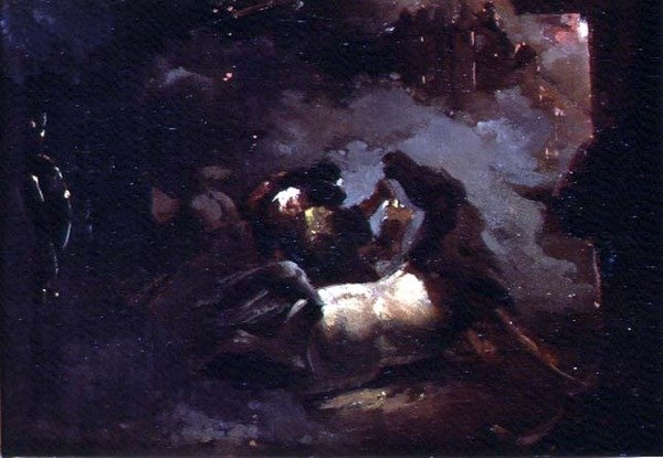 Odcinek z kampanii w Egipcie (olej na papierze) autorstwa Theodore Gericault
