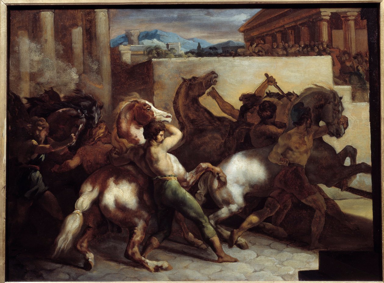 Darmowe wyścigi konne w Rzymie Obraz Theodore Gericault (1791-1824) 1817 Nd. 0,45x0,6m² autorstwa Theodore Gericault