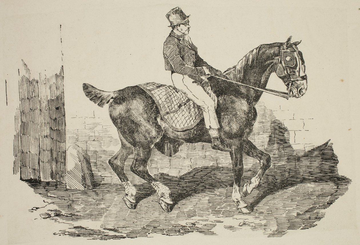 Géricault - Koń powożony przez stępaka, 1820 r. autorstwa Theodore Gericault