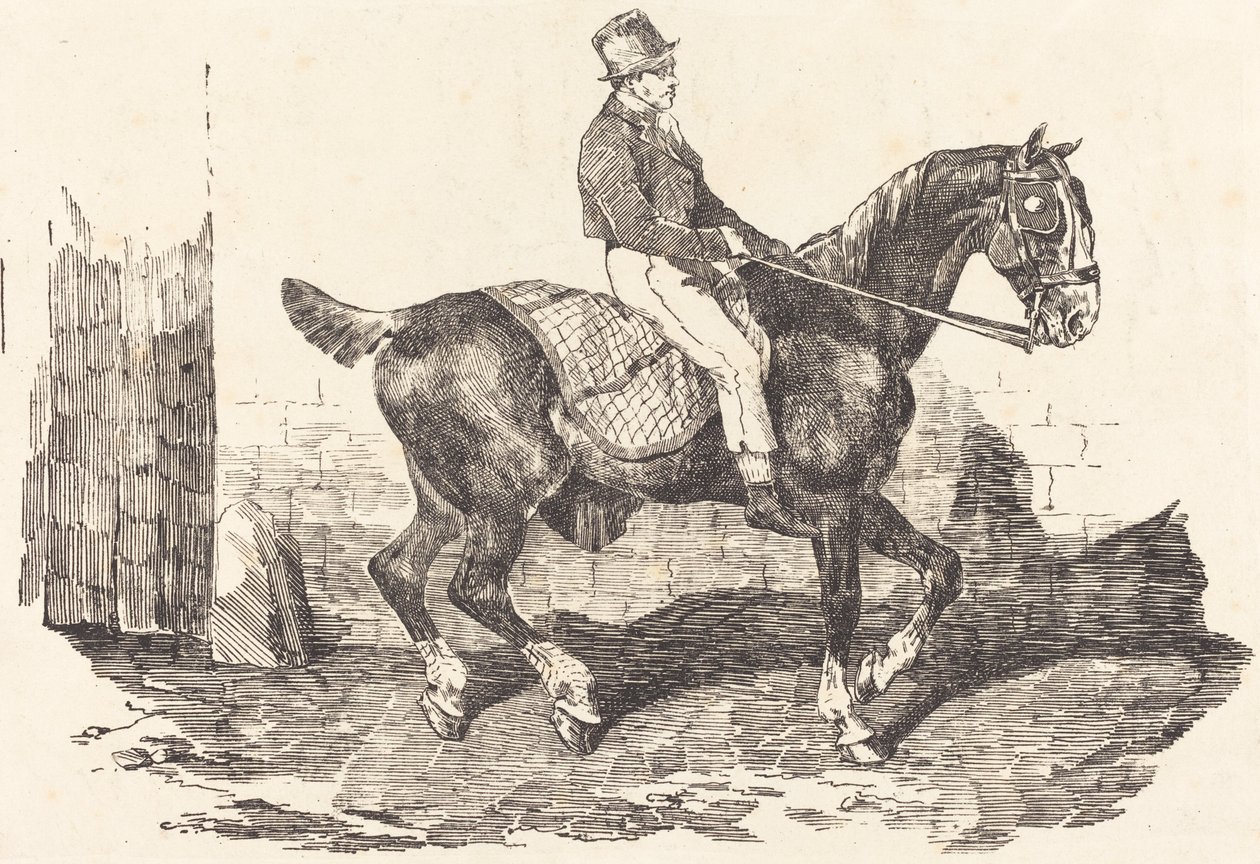Pan młody na koniu powozowym autorstwa Theodore Gericault