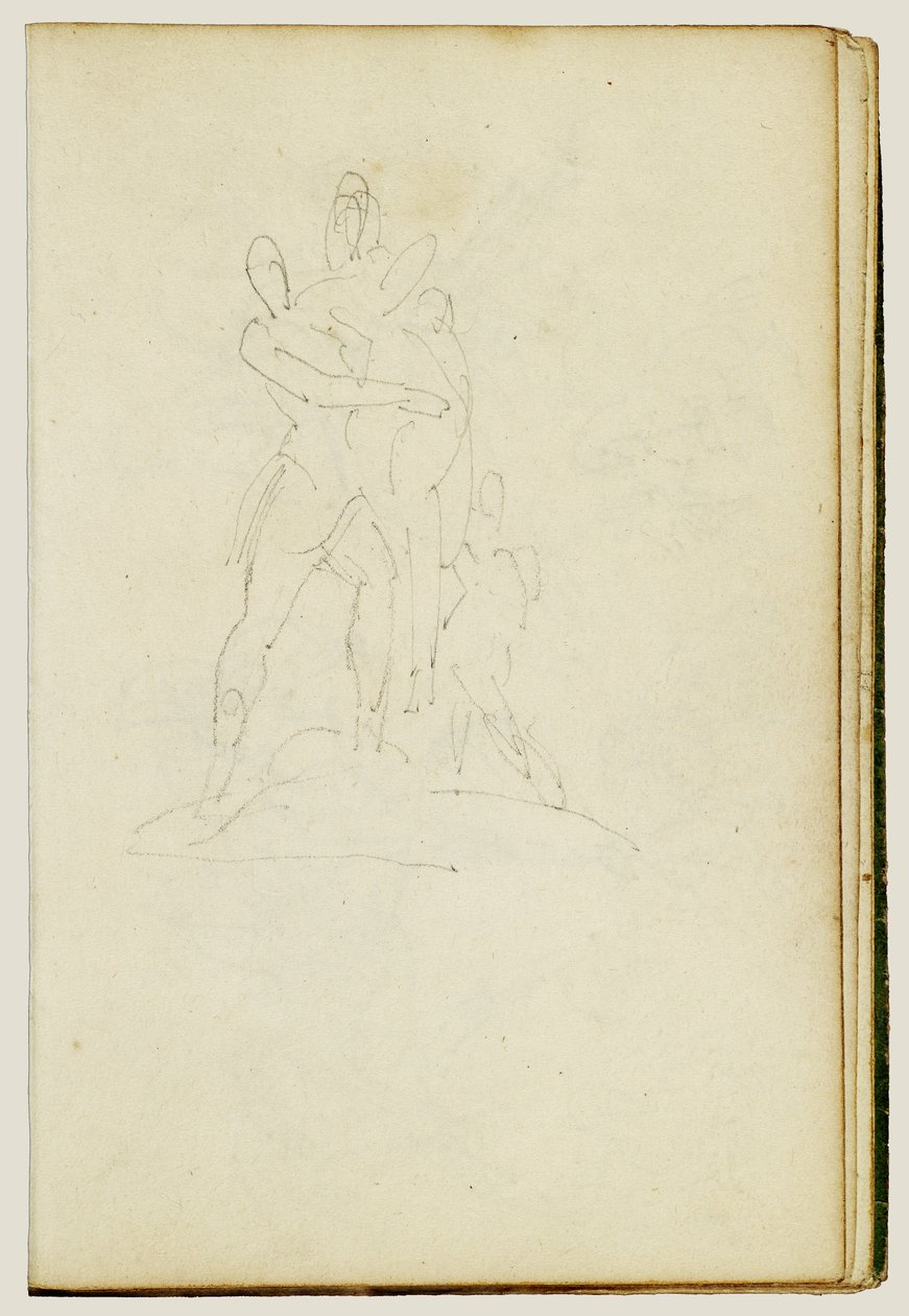 Grupa trzech postaci autorstwa Theodore Gericault