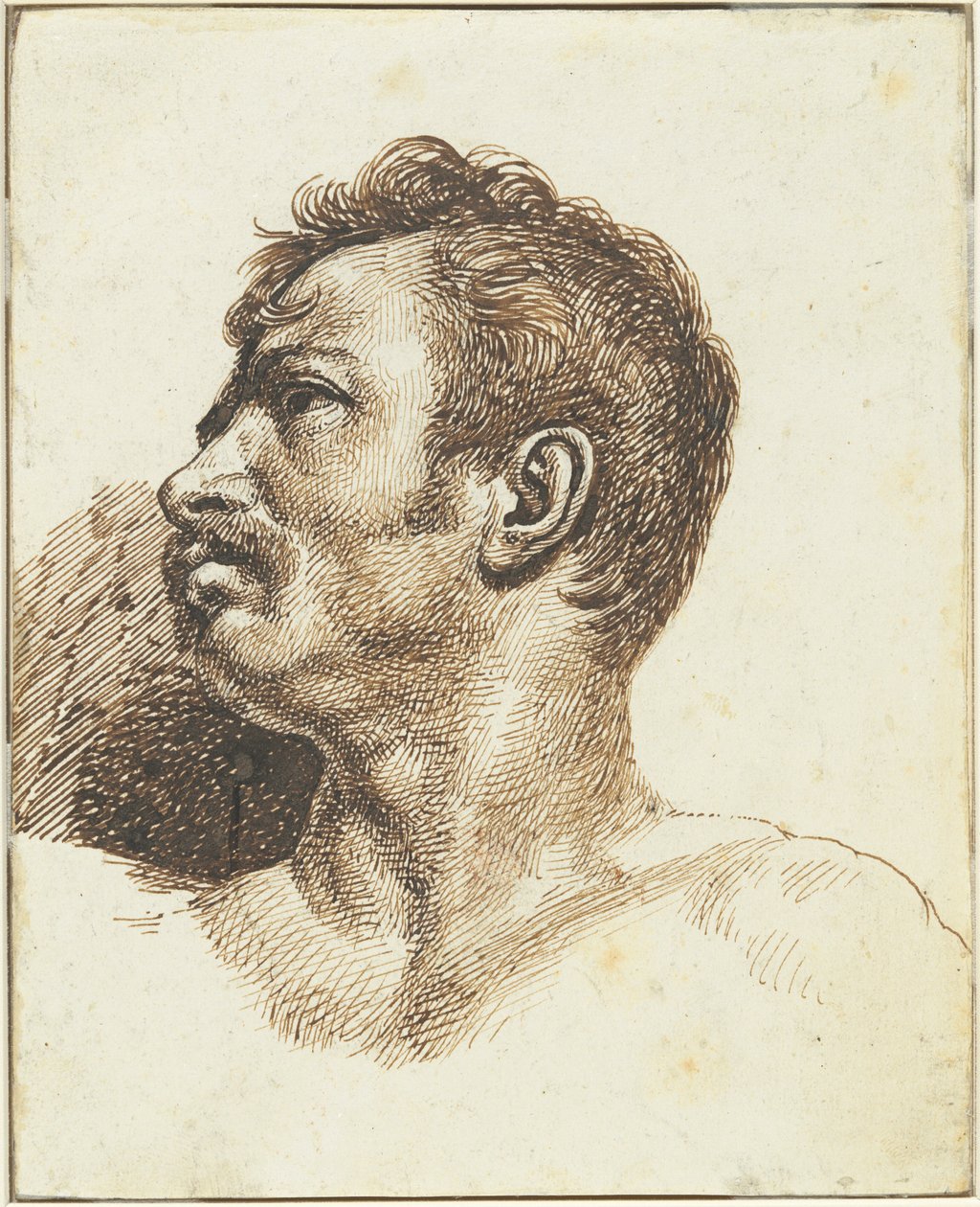 Głowa mężczyzny [recto] autorstwa Theodore Gericault