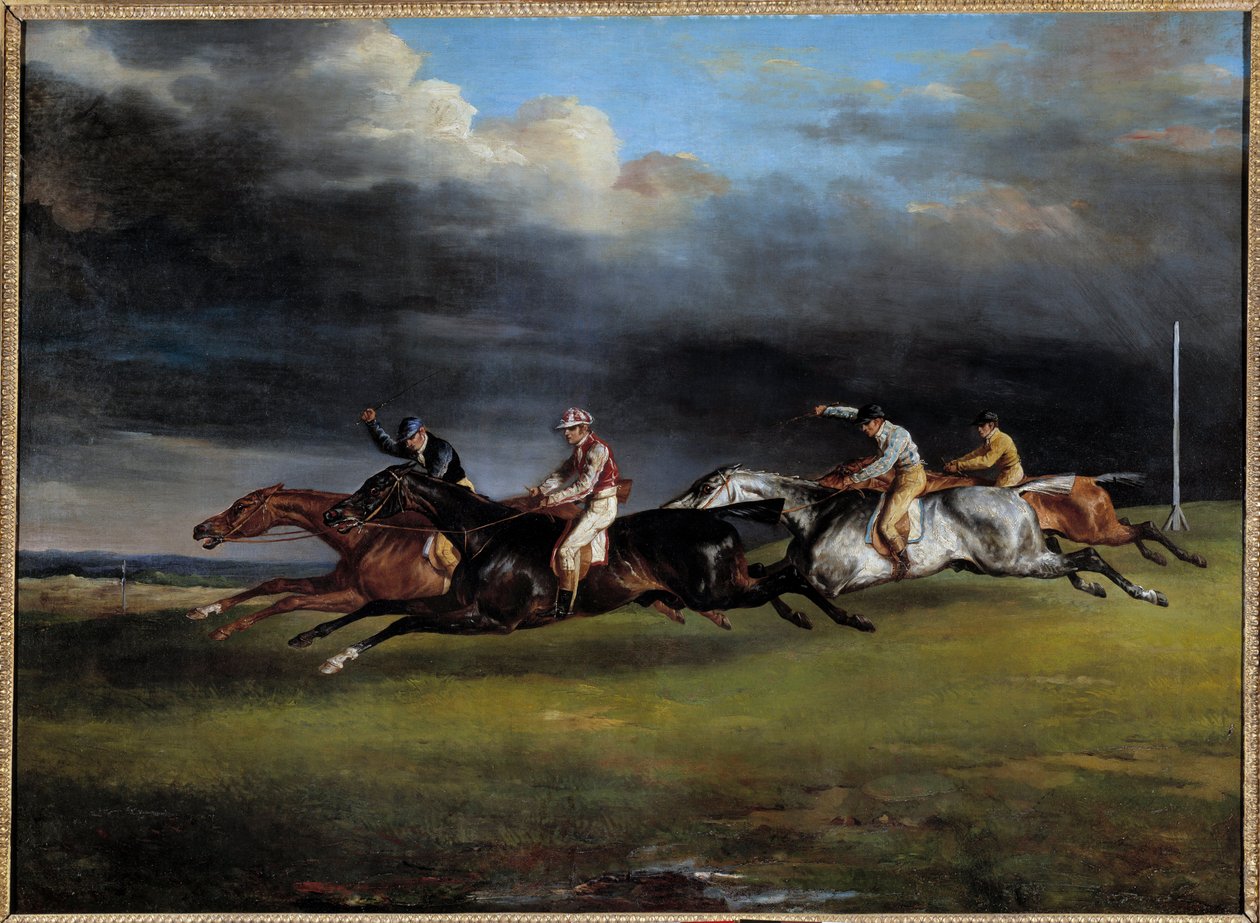 Horse Race mówi, że derby w Epsom Painting by Theodore Gericault (1791-1824) 1821 Nd. 0,92x1,25 m² autorstwa Theodore Gericault