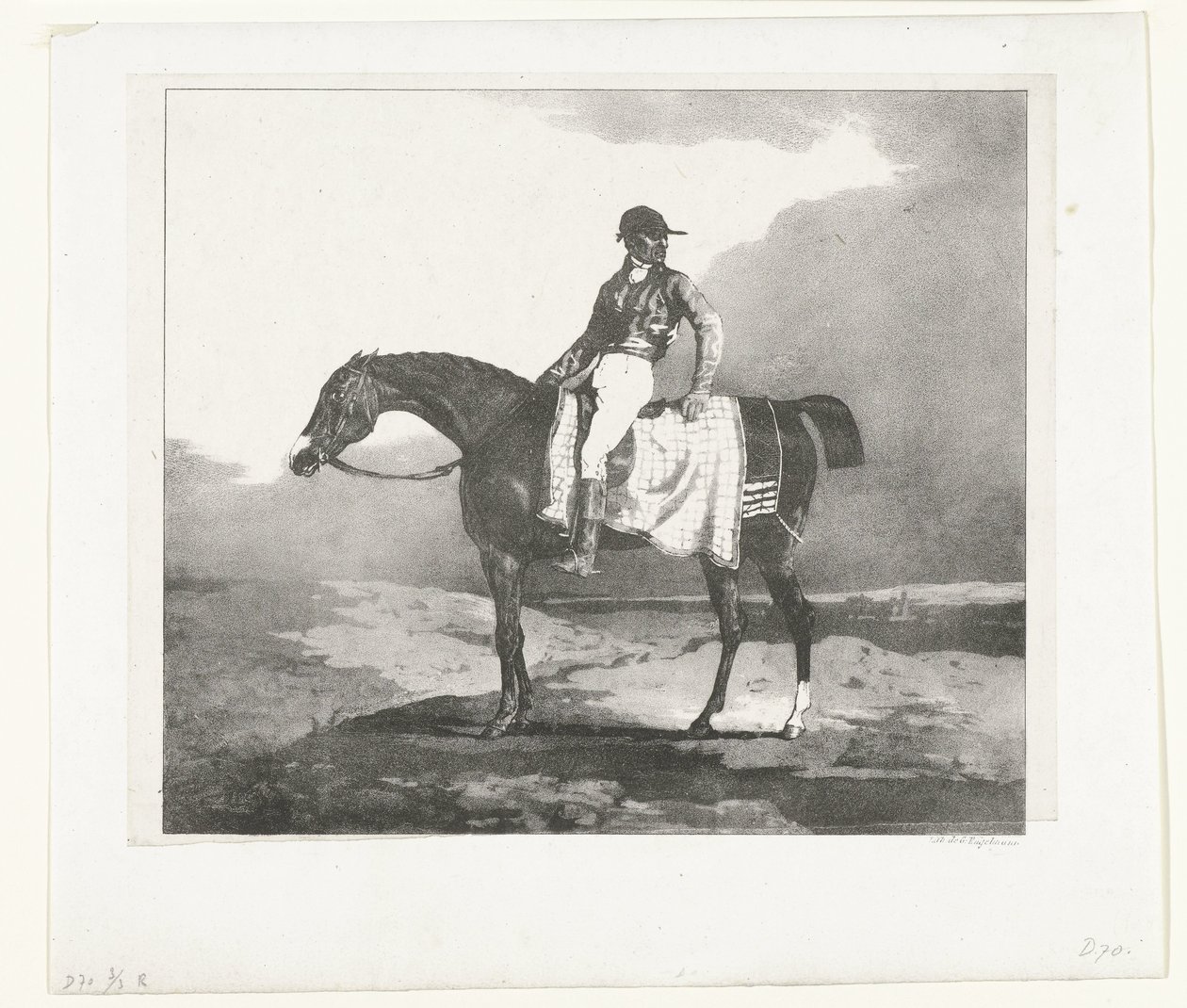 Dżokej na angielskim koniu pełnej krwi autorstwa Theodore Gericault