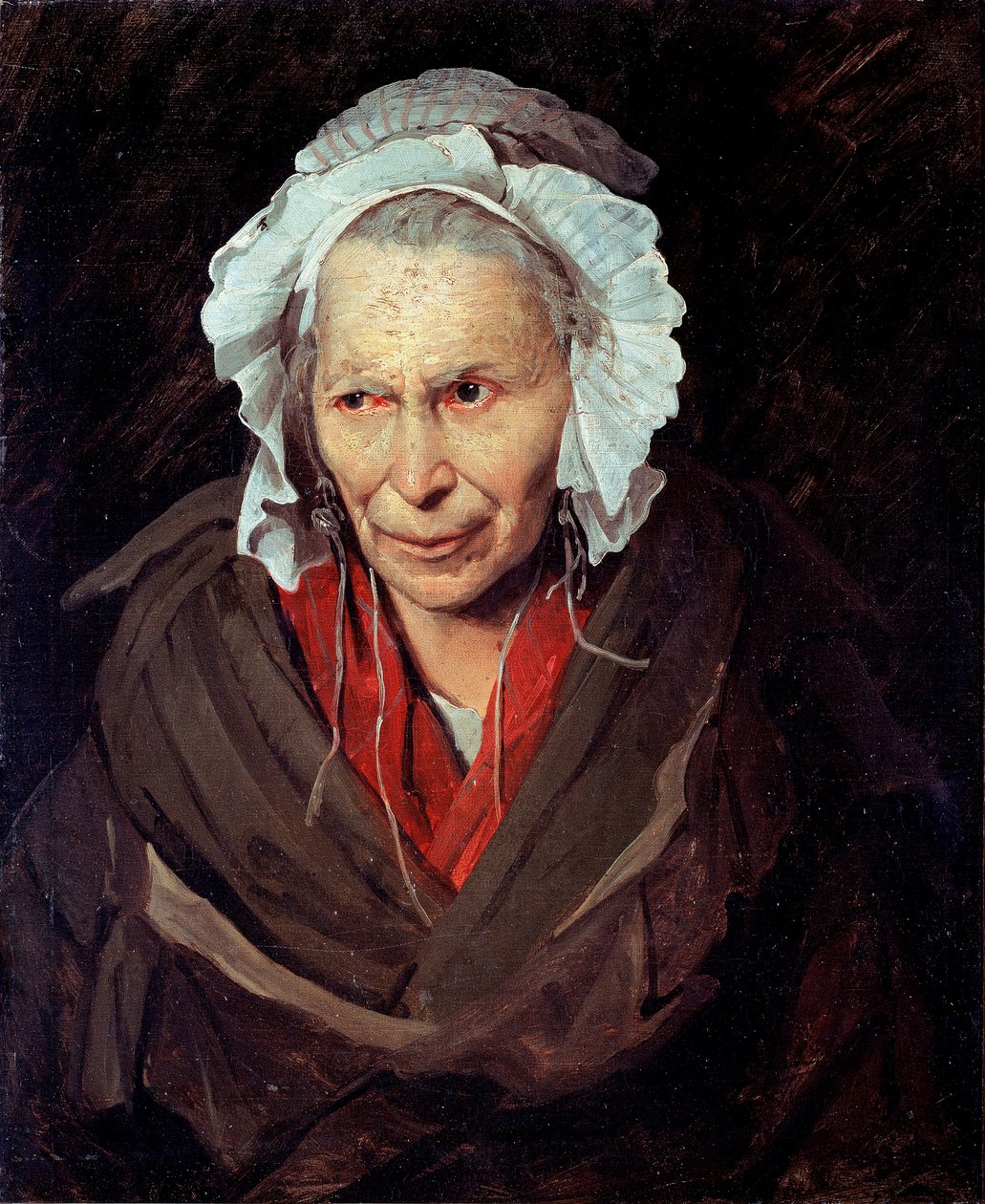 La Hyene de la Salpetriere czyli monomaniak zazdrości Portret starej kobiety cierpiącej na chorobę psychiczną autorstwa Theodore Gericault