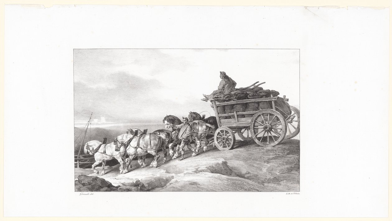 Wagon węglowy (The Coal Wagon) autorstwa Theodore Gericault