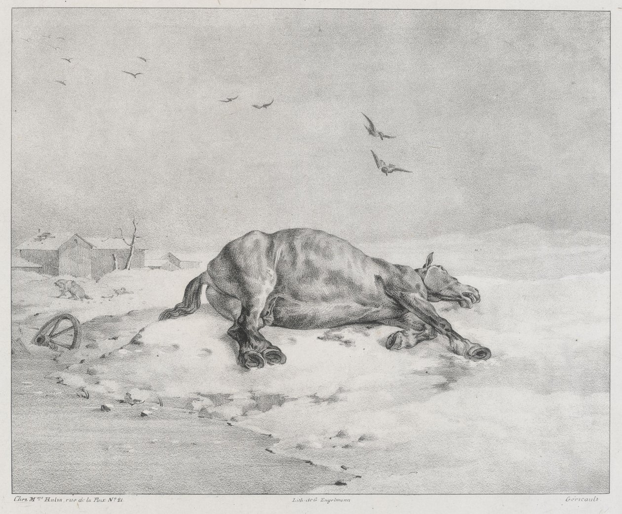 Martwy koń (The Dead Horse) autorstwa Theodore Gericault