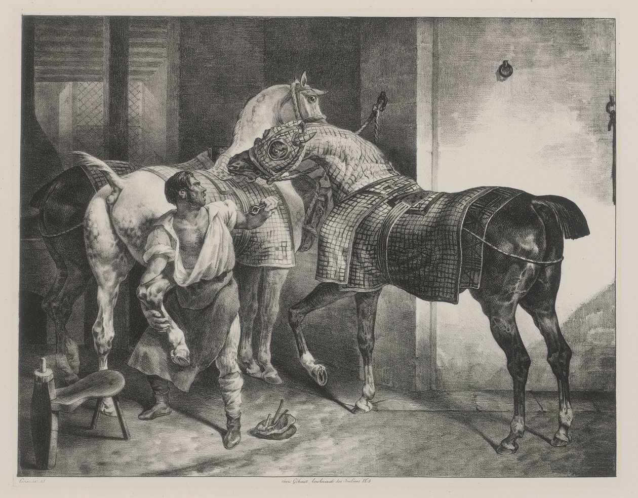 Angielski kowal (The English Farrier) autorstwa Theodore Gericault