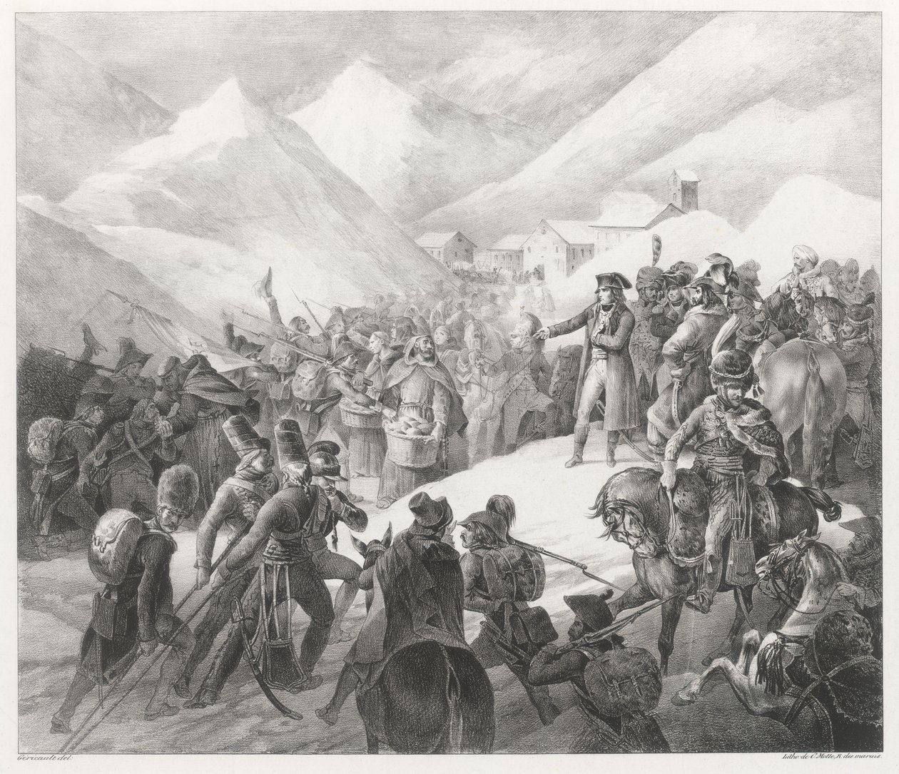 Przejście przez Górę Świętego Bernarda (Crossing of Mount Saint Bernard) autorstwa Theodore Gericault