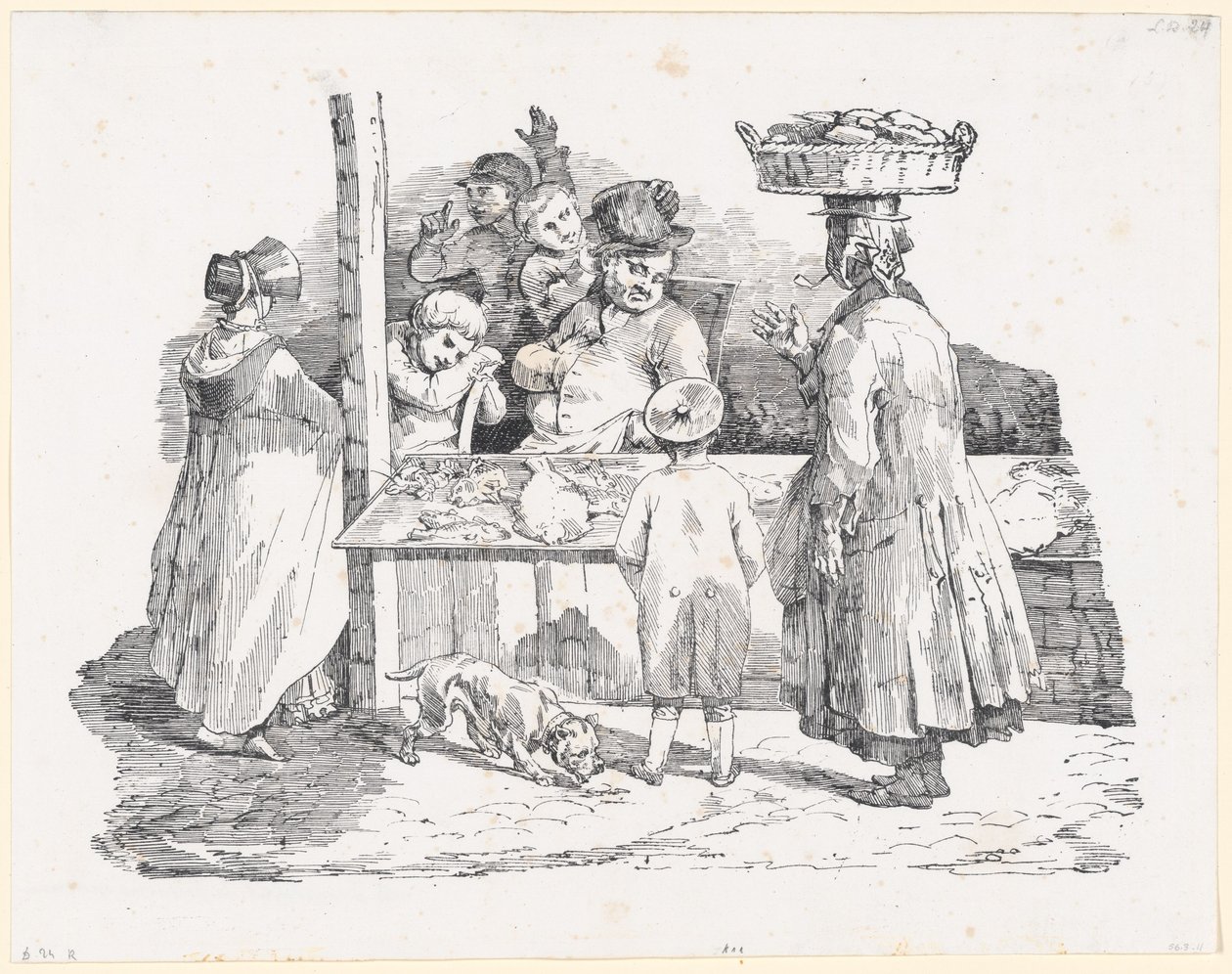 Śpiący sprzedawca ryb (The Sleeping Fishmonger) autorstwa Theodore Gericault