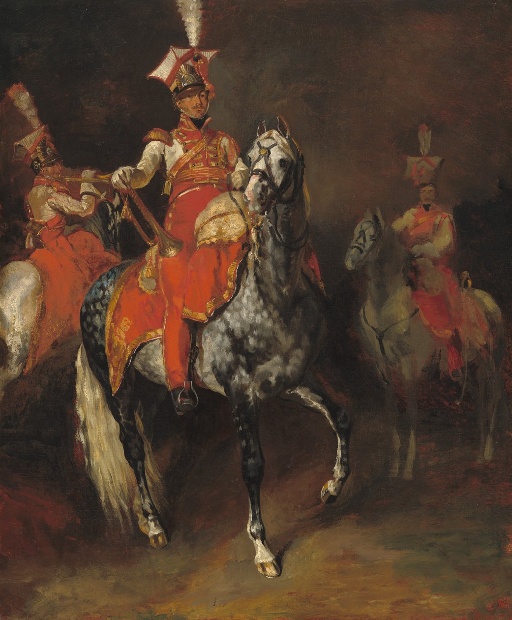 Konni Trębacze Gwardii Cesarskiej Napoleona, 18131814. autorstwa Theodore Gericault