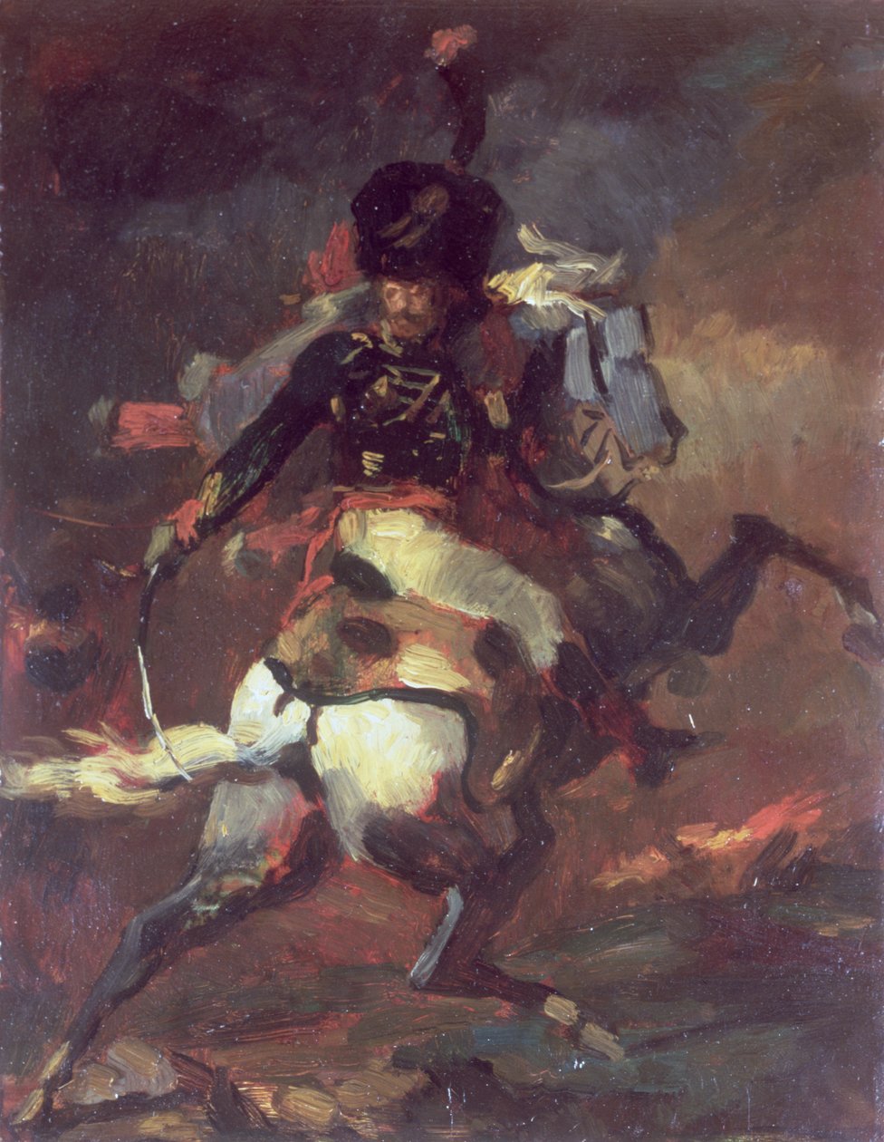 Oficer Chasseurs szarżujący konno autorstwa Theodore Gericault