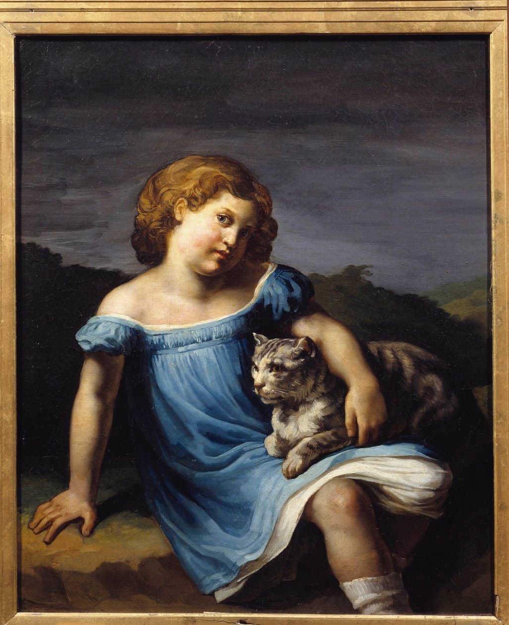 Portret dziecka Louise Vernet (1814 - 1845) córki malarza Horacego Verneta. Obraz Theodore