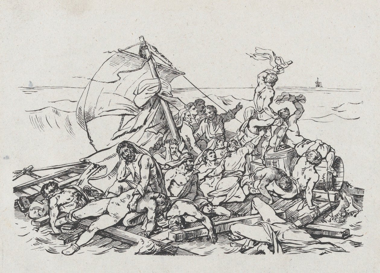 Wrak Meduzy, 1820 autorstwa Theodore Gericault