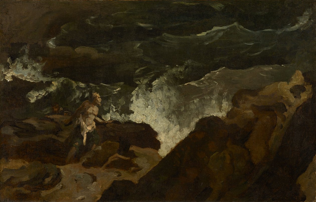 Rozbicie statku na plaży („Burza”) autorstwa Theodore Gericault