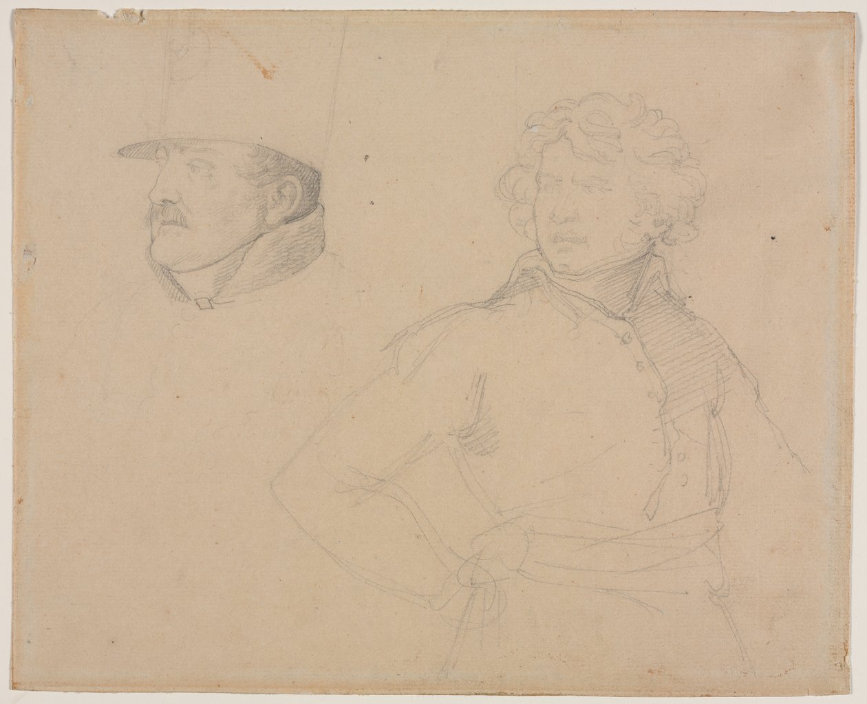 Studium dwóch żołnierzy autorstwa Theodore Gericault