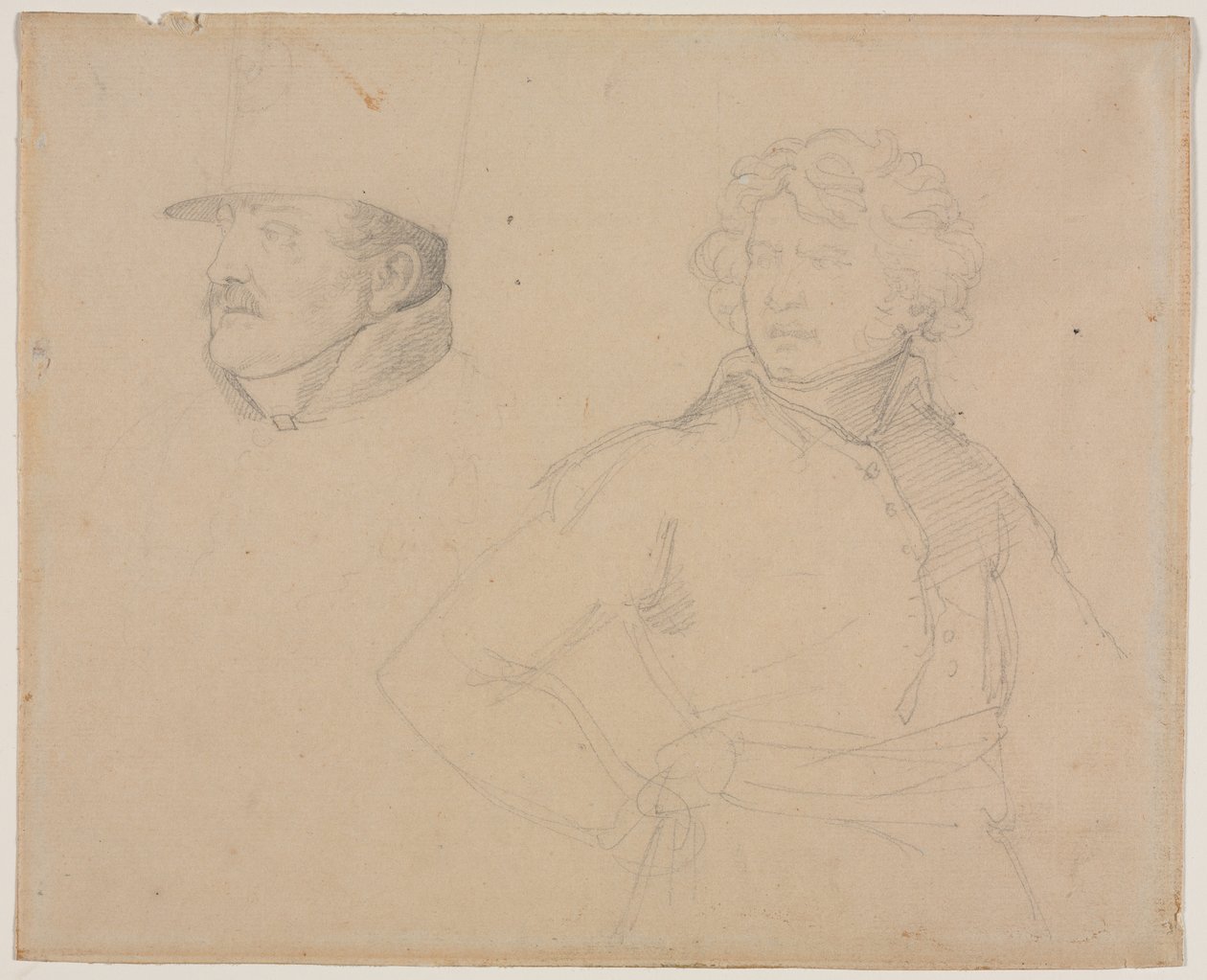 Studium dwóch żołnierzy autorstwa Theodore Gericault